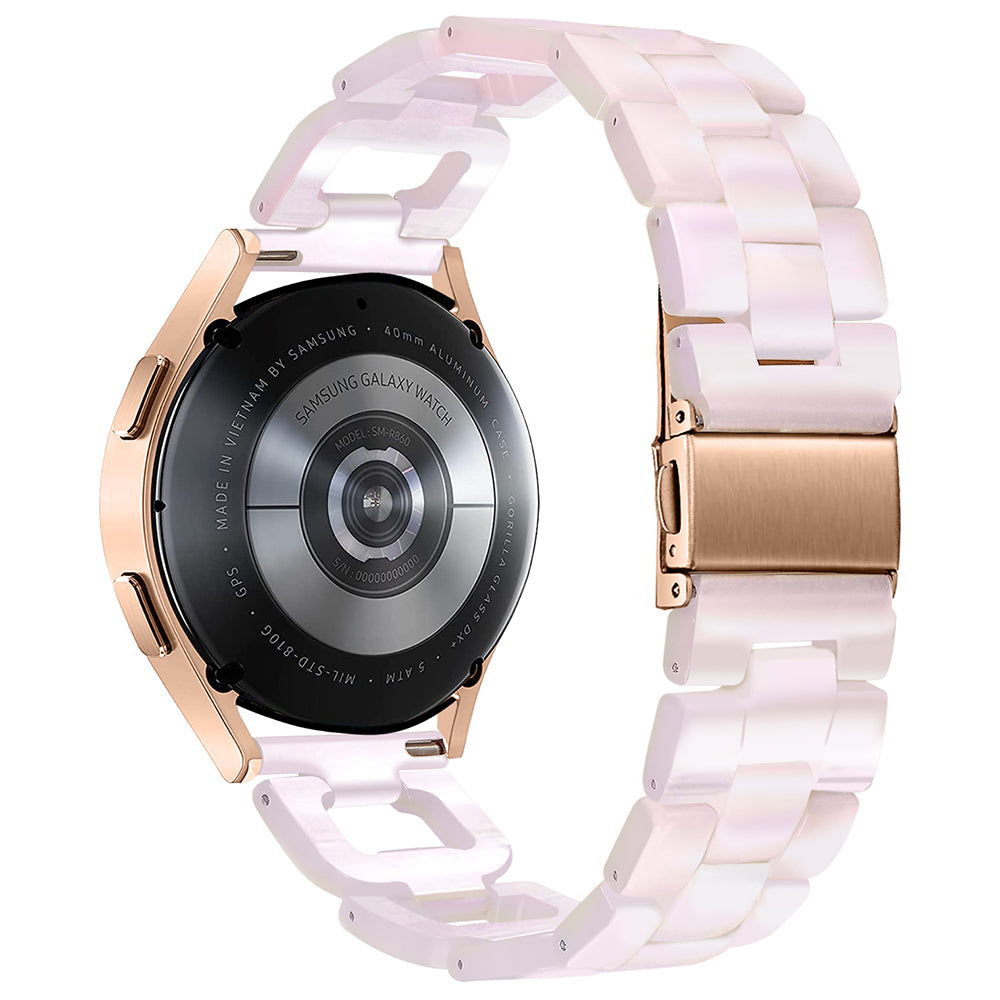 For Samsung Galaxy Watch 5 40mm / 44mm / Watch 5 Pro 45mm Smart Watch D-Shape Resin Bracelet Watchband - Rainbow For Samsung Galaxy Watch 5 40mm / 44mm / Watch 5 Pro 45mm Smart Watch D-Shape Resin Bracelet Watchband - Rainbow